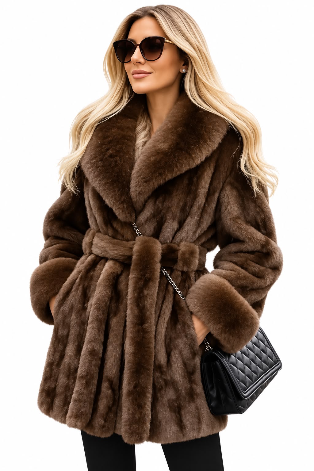 Belted Fur Jacket