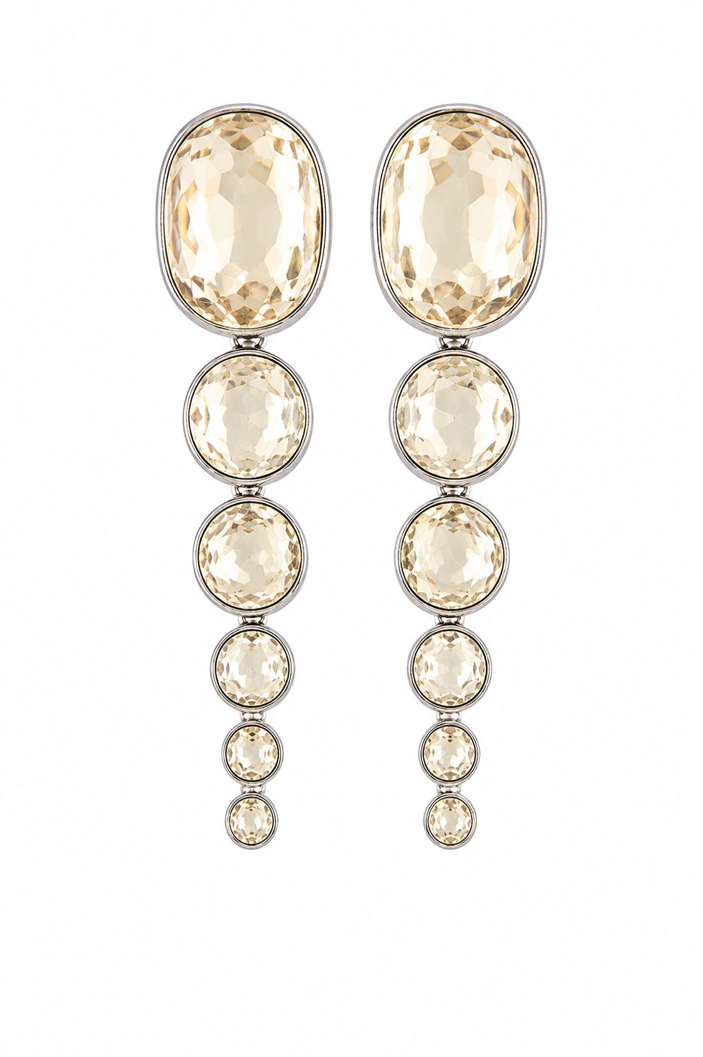 Champagne Crystal Cascade Earring