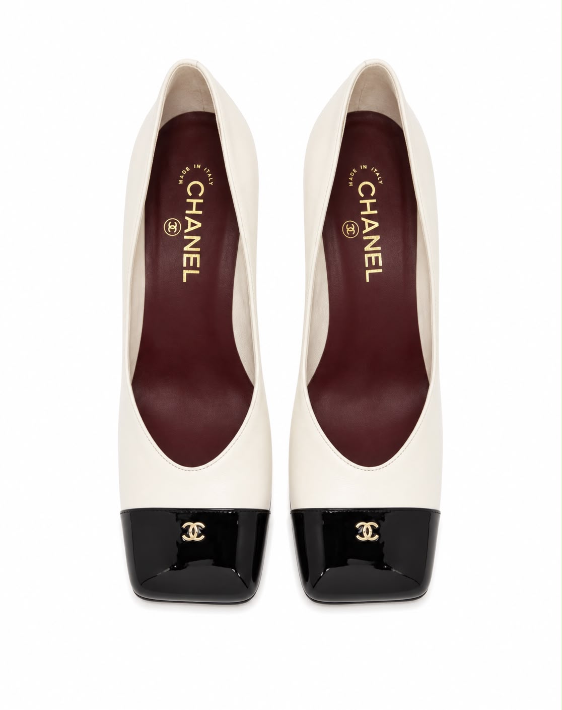 Chanel-Inspired Cap-Toe Block Heel Pump