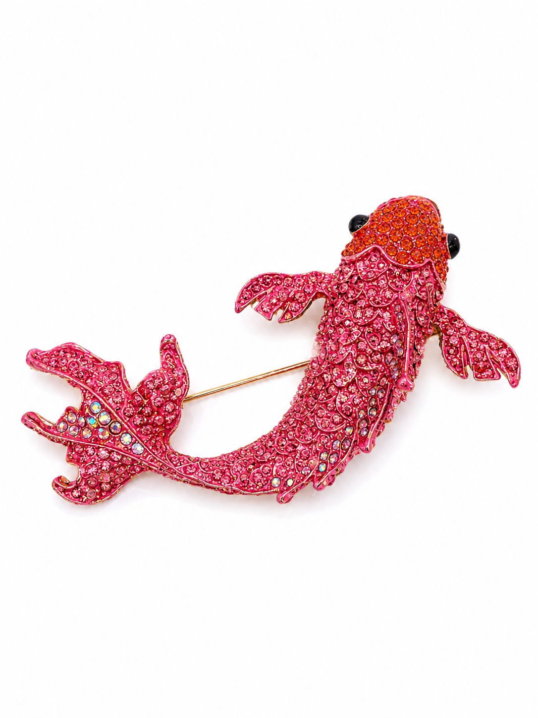 Crystal Fish Brooch