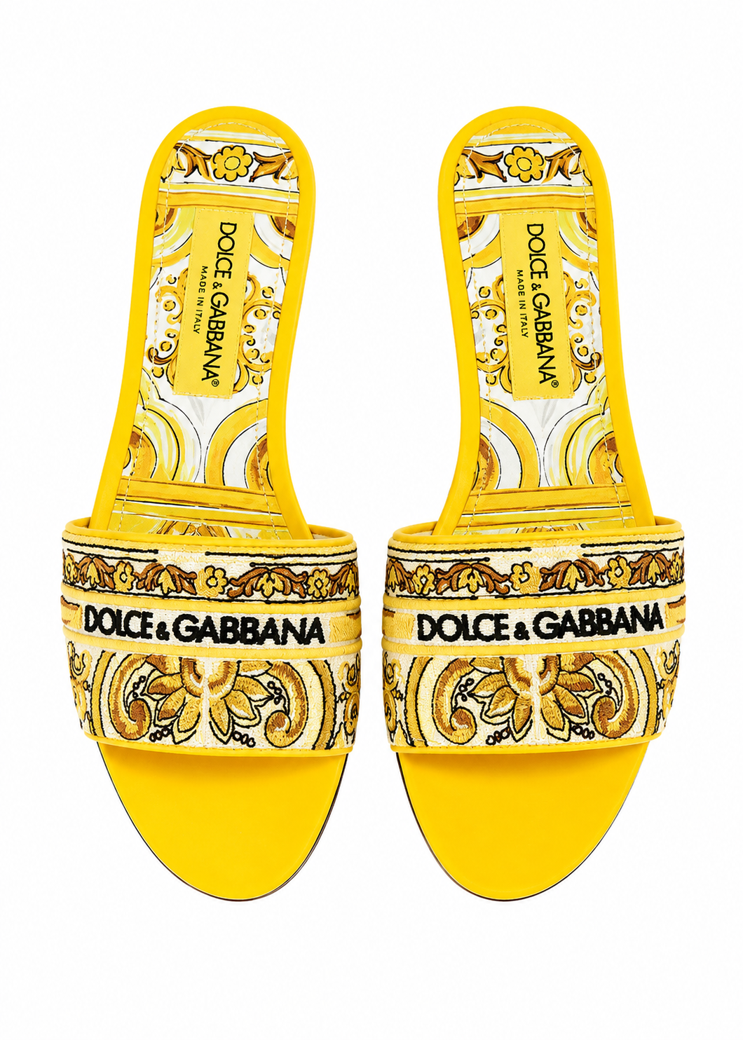 Dolce & Gabbana Majolica Slide Sandals