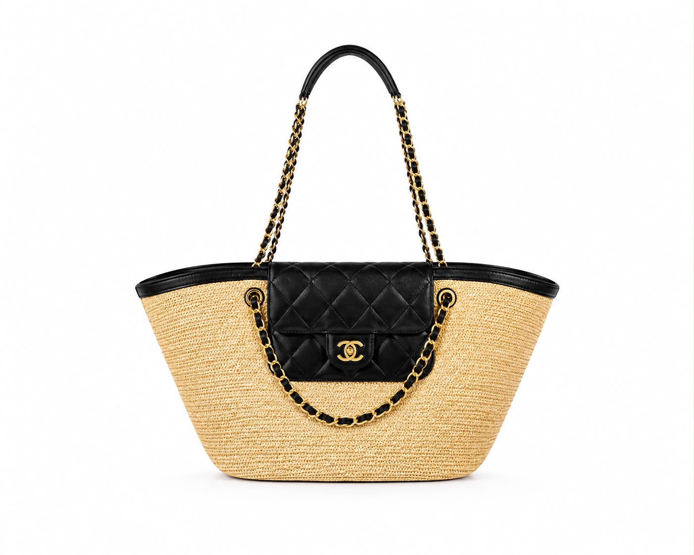 CHANEL Raffia/Straw Tote Bag
