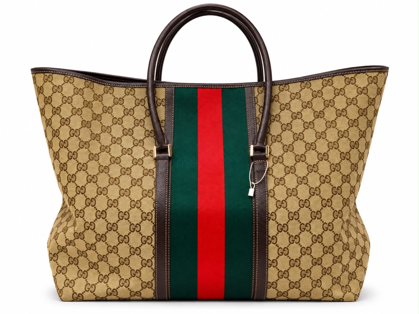 GG Monogram Web Stripe Tote Bag