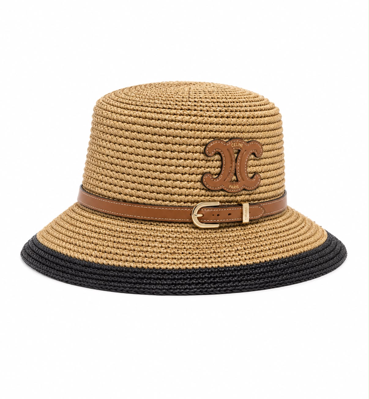 CELINE Triomphe Woven Straw Hat