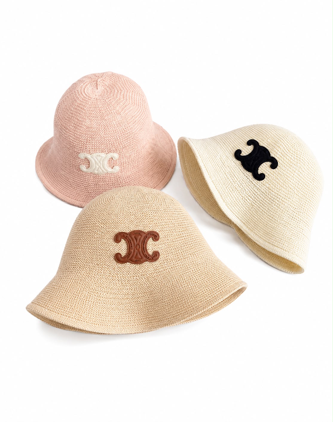CELINE Triomphe Woven Bucket Hat