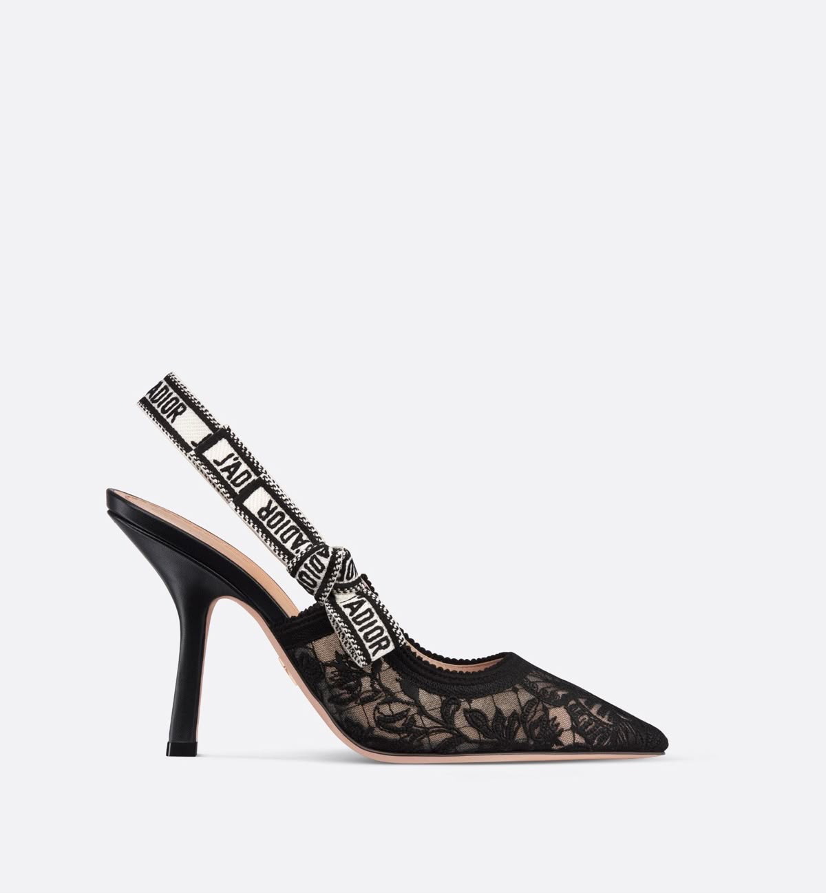 Dior J'Adior Slingback Pump in Black Cotton Lace